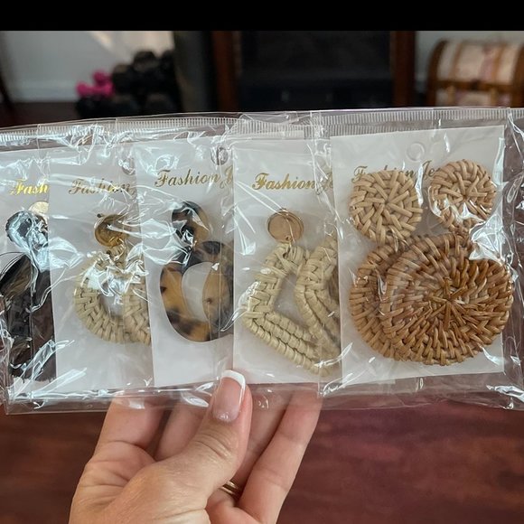 Women Boho Style Crossbody Handbag  + Matching 6 Pairs Earrings - Picture 4 of 8